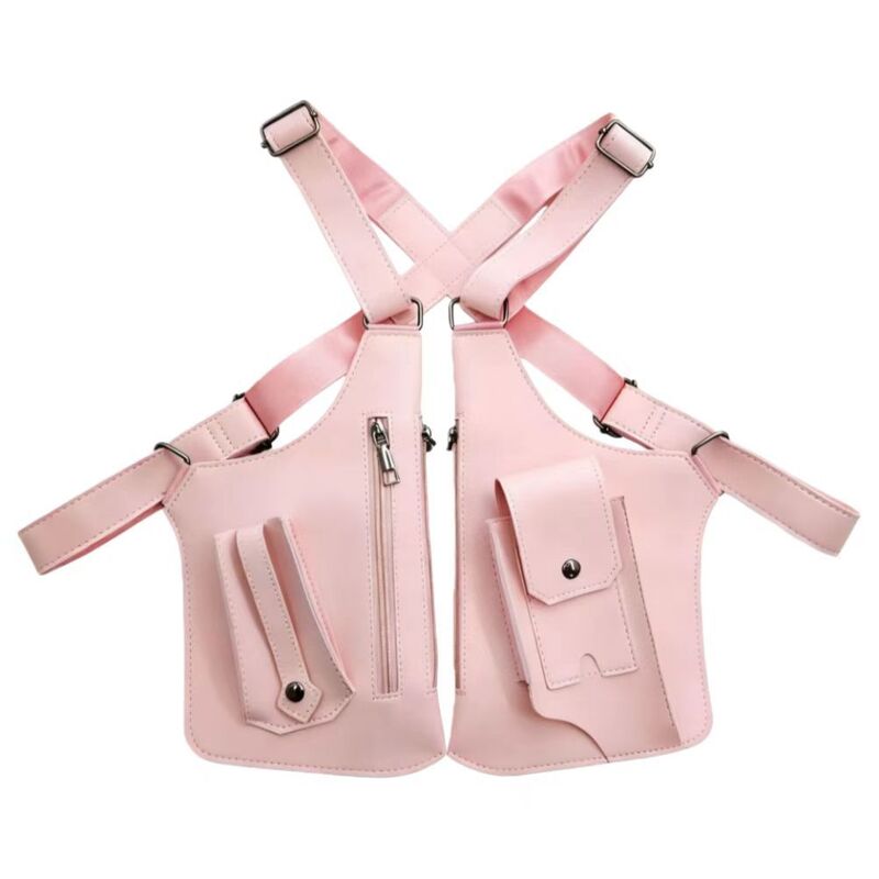 Sac double sous-bras en simili cuir à sangles réglables