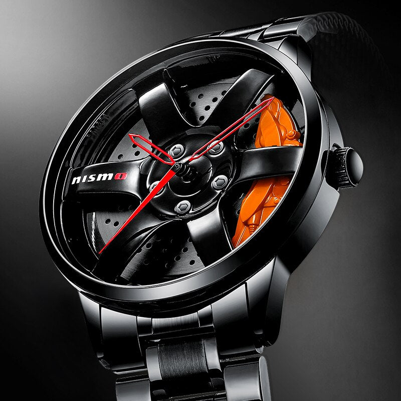 Nibosi Herrenuhr Sportfelgen-Design — Quarz, Wasserdicht, Luxuriöser Racing-Stil