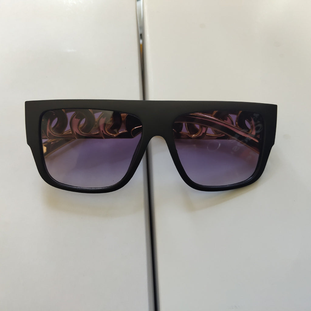 Lunettes de Soleil Style Hip Hop – Monture Noire, Verres Gris