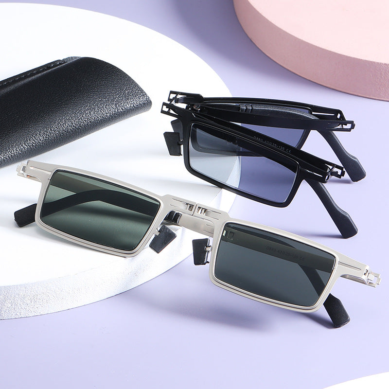 Lunettes de Soleil Pliantes Style Streetwear — Monture Métal, UV400 Unisexe