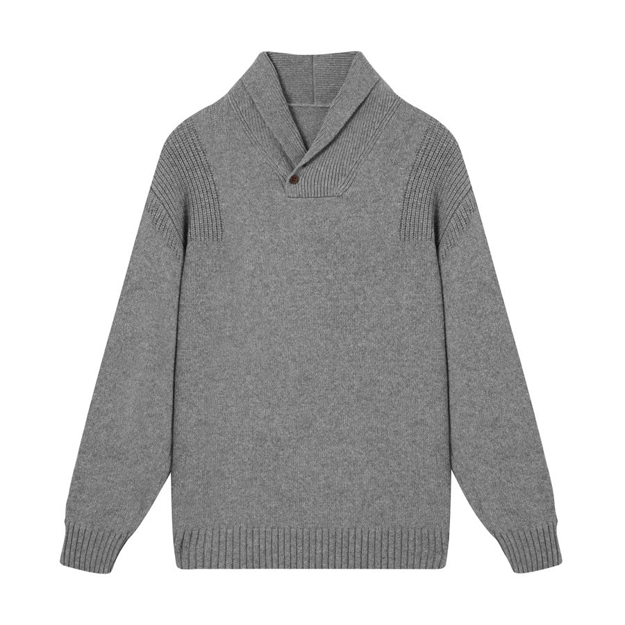 Pull Homme en Maille à Col Montant – Manches Longues