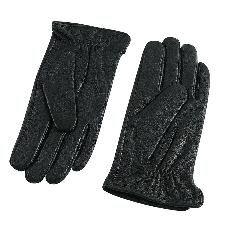 Gants homme noirs à doublure en laine
