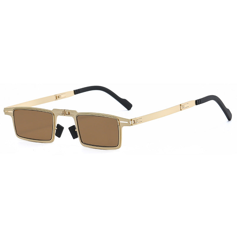 Lunettes de Soleil Pliantes Style Streetwear — Monture Métal, UV400 Unisexe