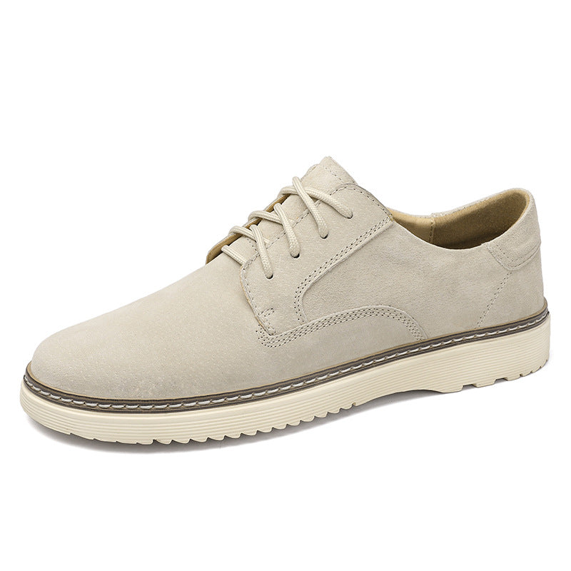 Chaussures derby homme en cuir à lacets, sable ou beige foncé