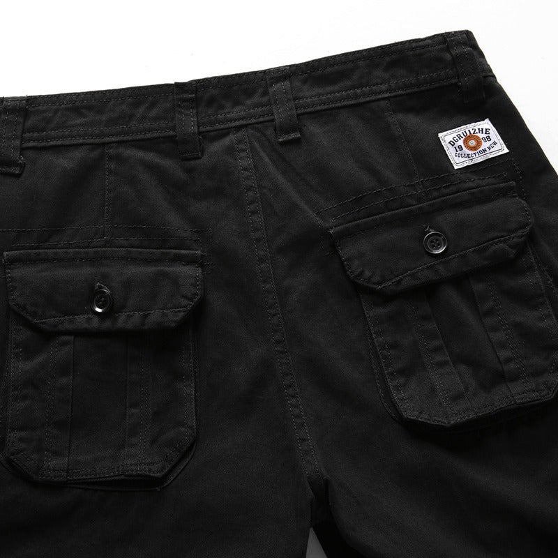 Bermuda cargo homme en coton à poches multiples