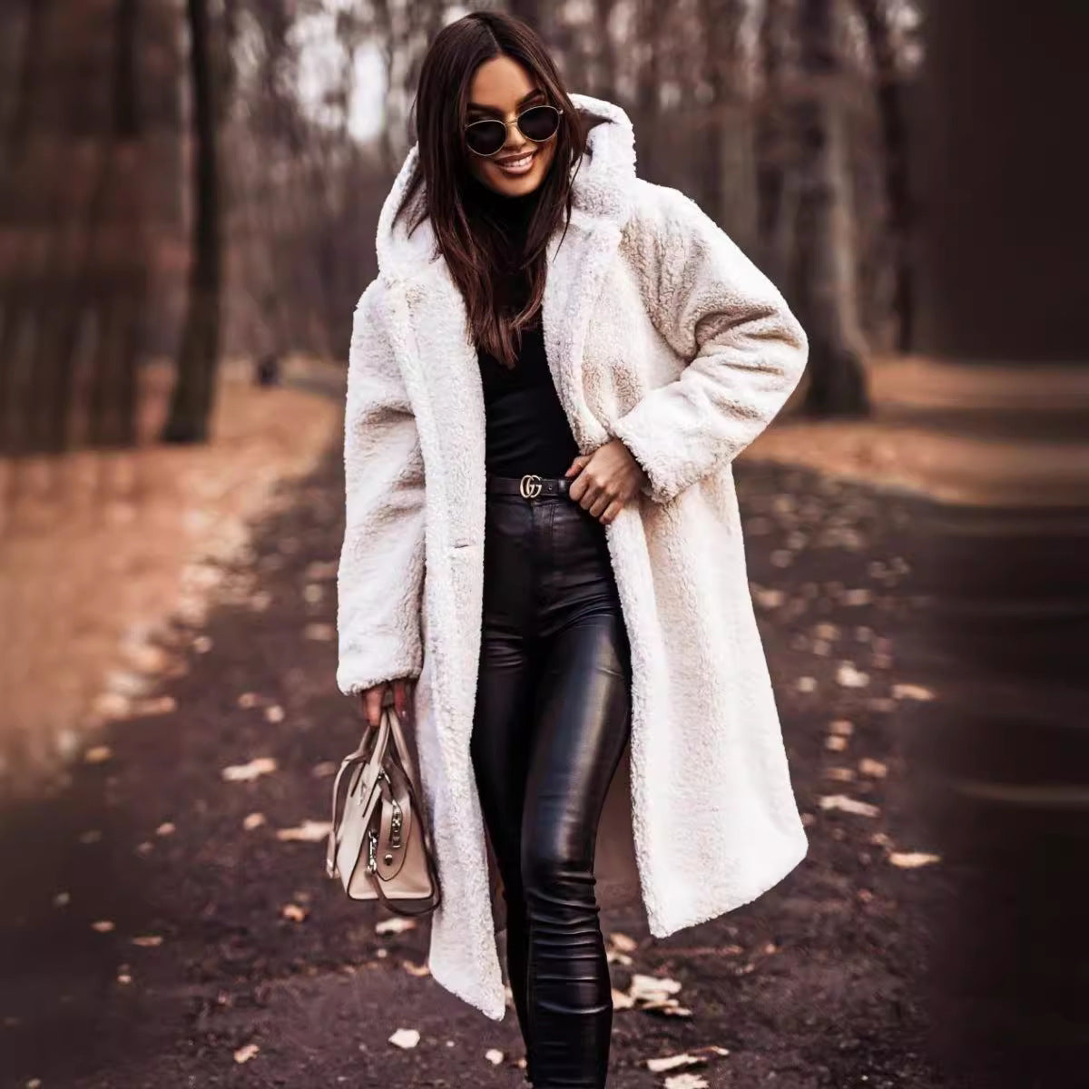 Manteau long femme à capuche – Coupe ample