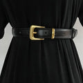 Ceinture Fine Femme Cuir Véritable – Style Corset Runway, Décoration & Effet Taille