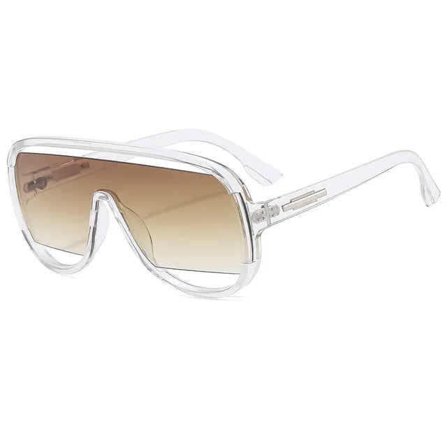 Lunettes de Soleil Monobloc Rétro – Verres Dégradés, Style Tendance Unisexe