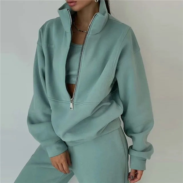 Ensemble survêtement femme – Haut zippé et pantalon