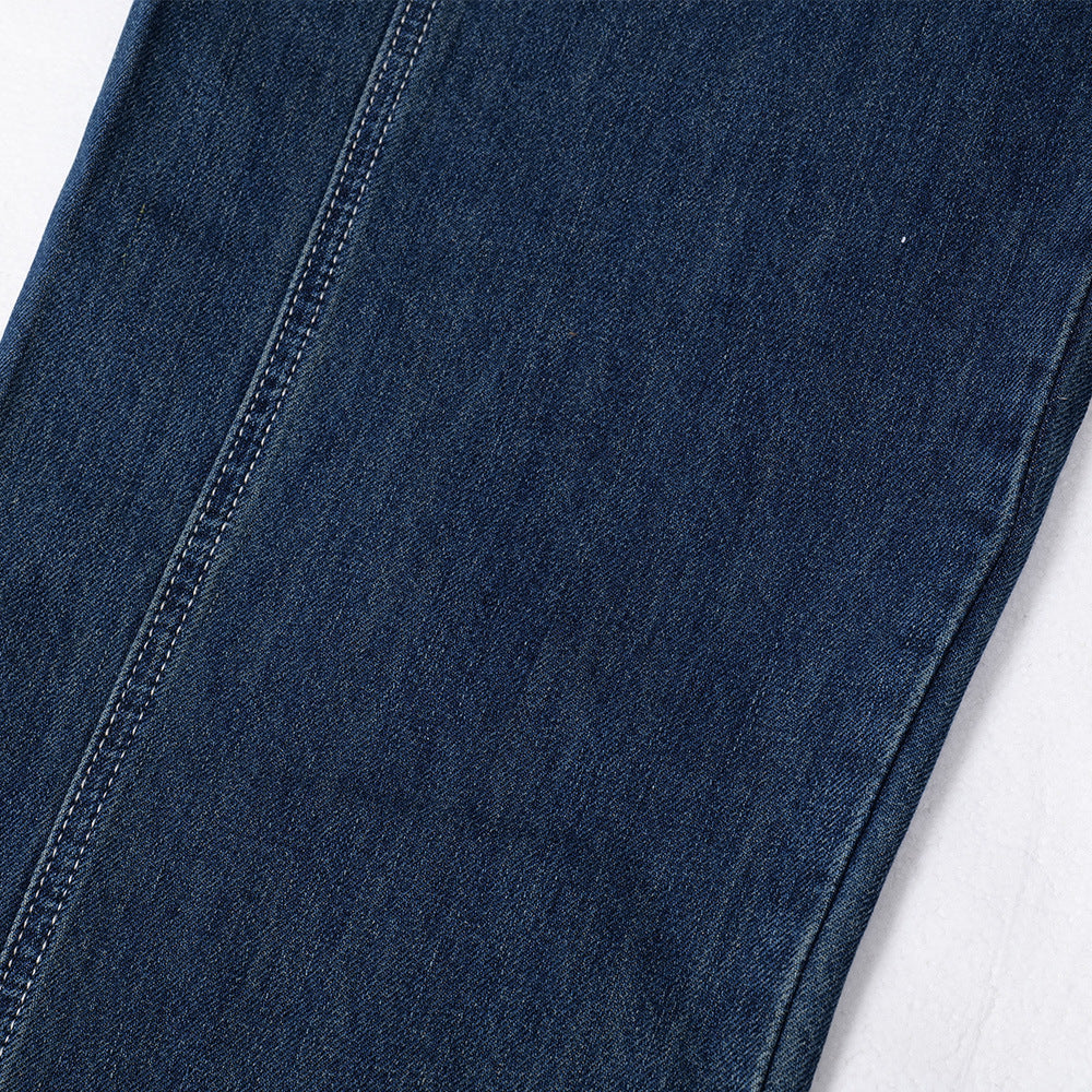 Jean femme bleu délavé coupe droite ample
