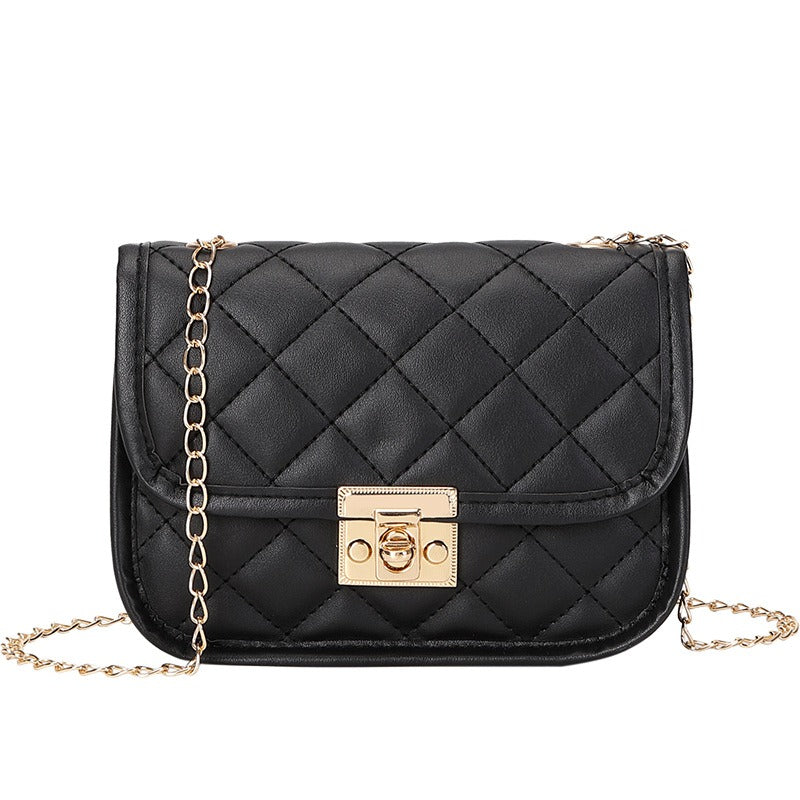 Bestickte quadratische Mini-Tasche Damen – Trendige Kettentasche