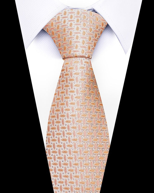 Cravate homme rayée en polyester – 8 cm