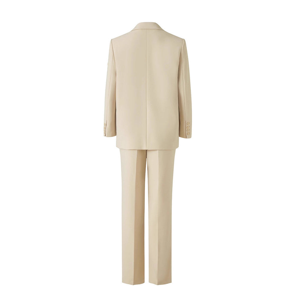 Tailleur pantalon femme à ornements brillants – Ensemble deux pièces