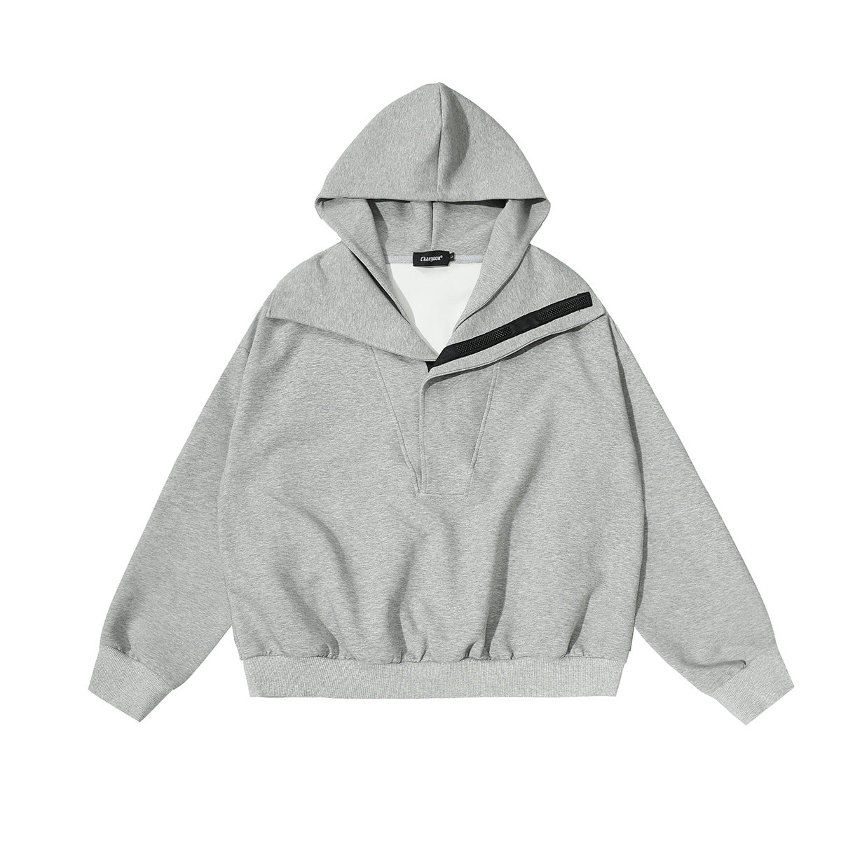 Sweat homme à capuche et col rabattu – Coupe ample