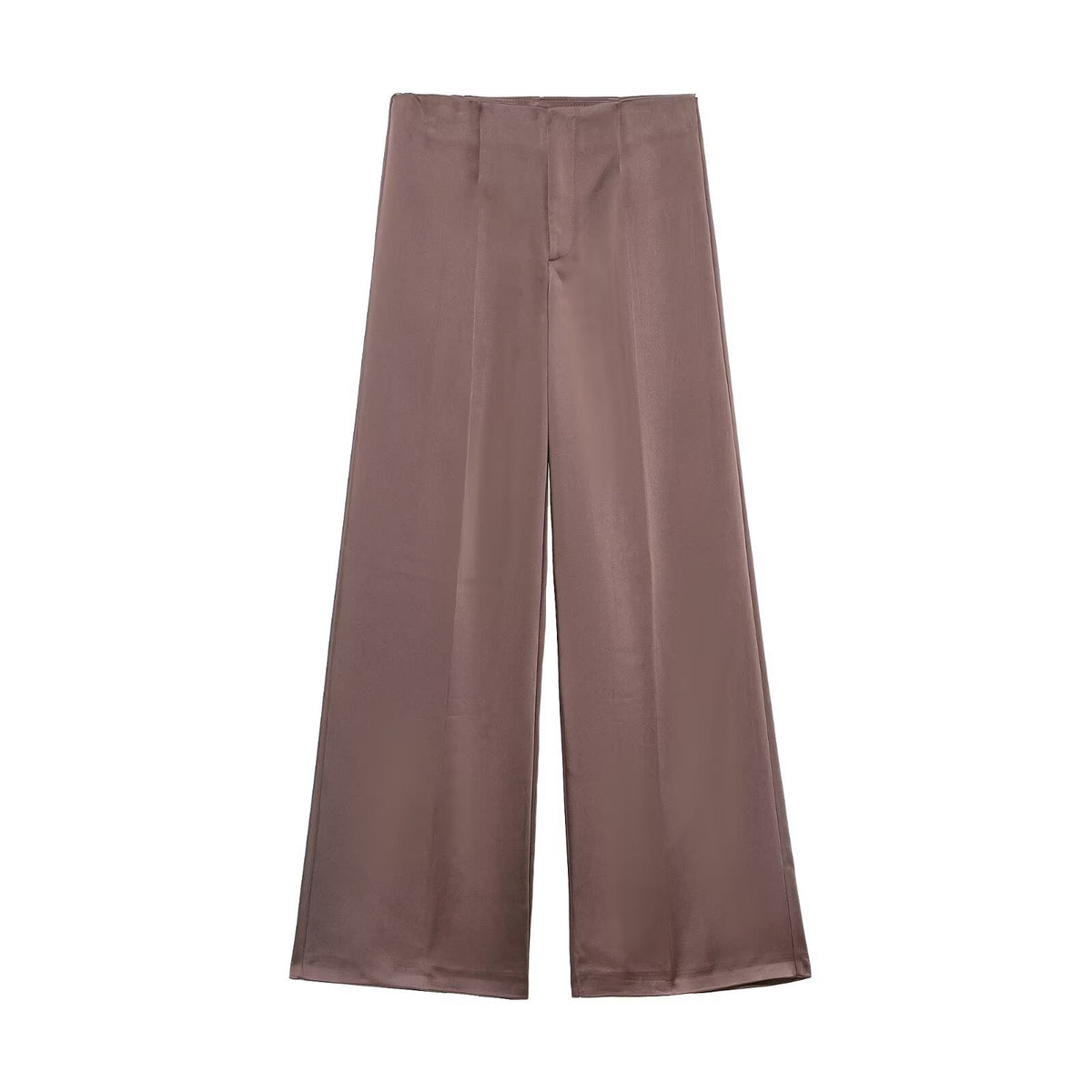 Ensemble tailleur femme 3 pièces taupe – Blazer, bustier et pantalon large
