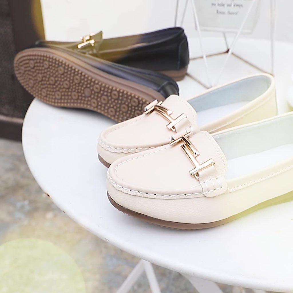 Women's Flat Cowhide Loafers – Comfortable Korean Style