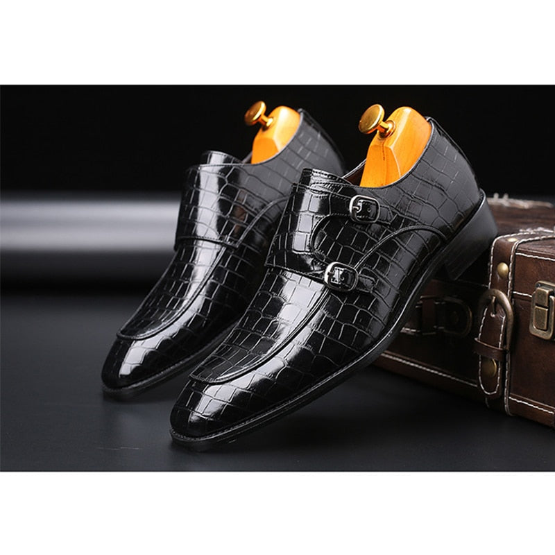Mocassins Homme Motif Crocodile — Chaussures Business Casual, Semelle Caoutchouc, EU 38–48