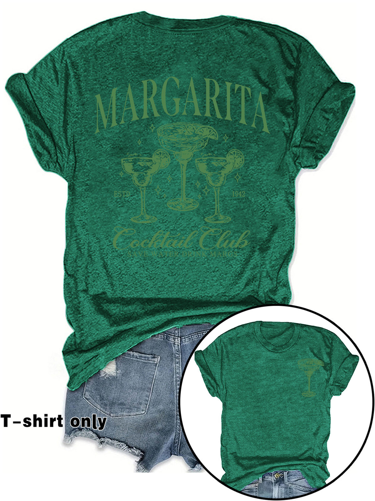 T-shirt femme Margarita Cocktail Club à manches courtes