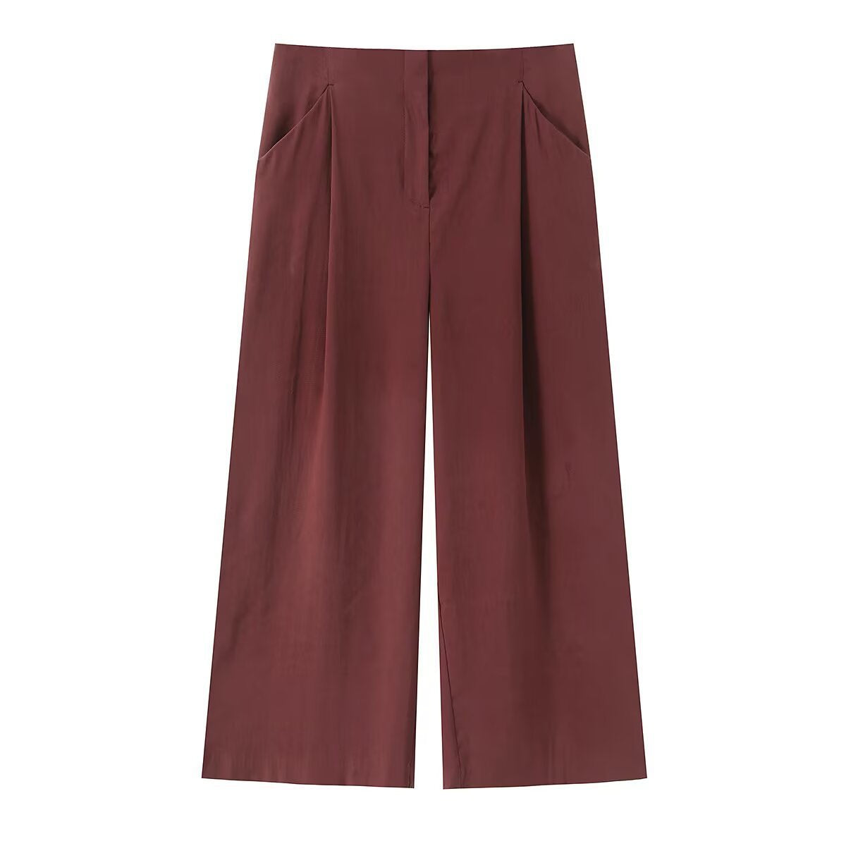 Pantalon large à plis femme – Noir ou bordeaux