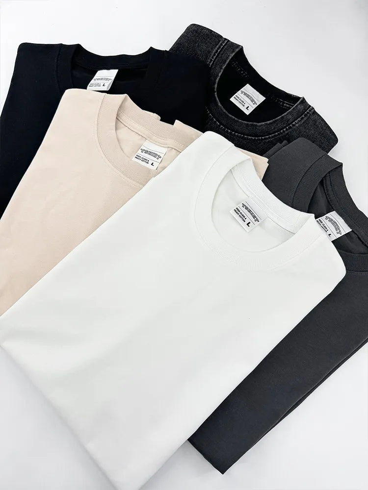 T-shirt homme oversize en coton à col rond