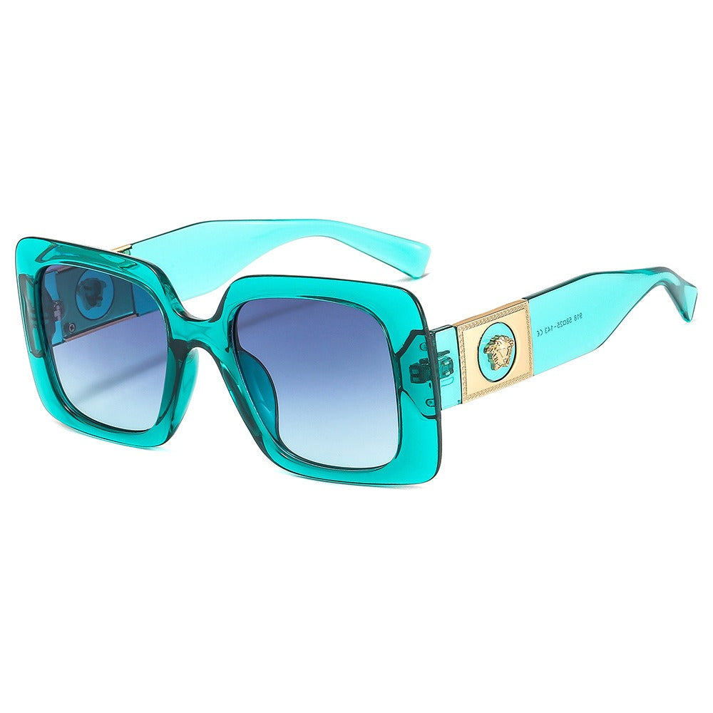 Trendy Two-Tone Sunglasses – Floral & Ins Style, PC Frame
