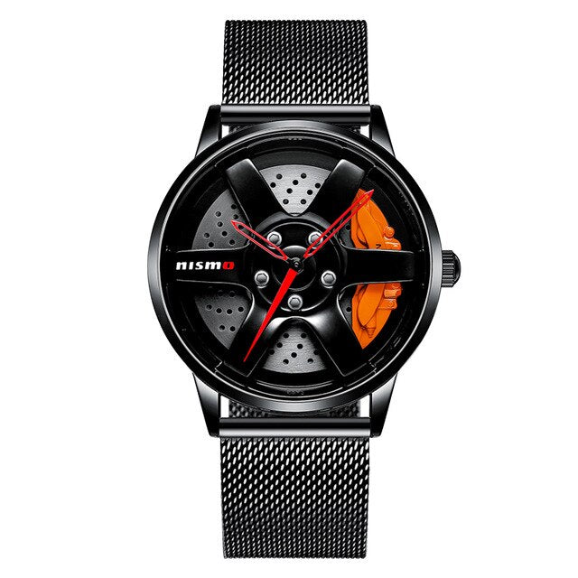 Nibosi Herrenuhr Sportfelgen-Design — Quarz, Wasserdicht, Luxuriöser Racing-Stil