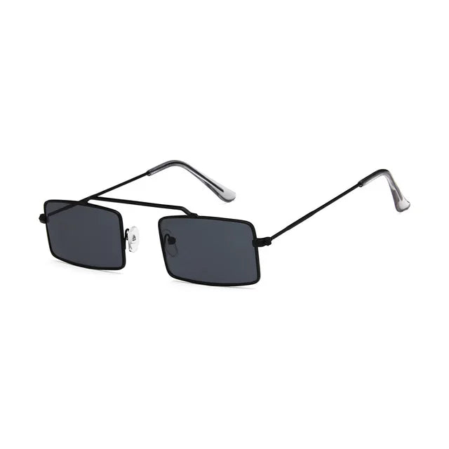 Lunettes de Soleil Rectangulaires Femme – Monture Métal Fine Style Vintage