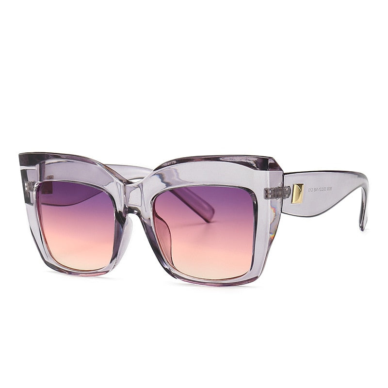 Oversize-Sonnenbrille mit Katzenaugen für Damen – Vintage-Stil, UV400-Schutz