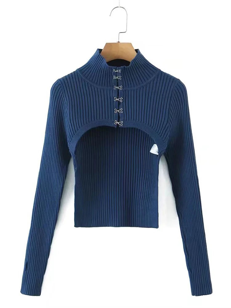 Ensemble femme deux pièces avec robe courte et haut en maille