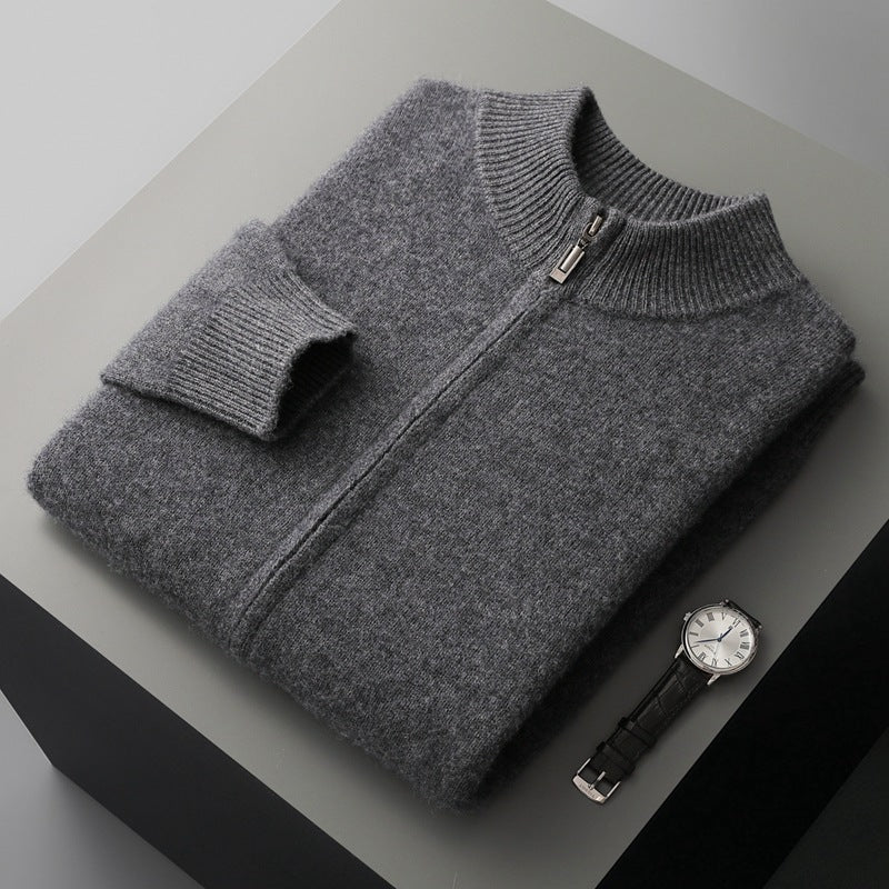 Ensemble Homme en Laine – Cardigan Zippé et Pantalon
