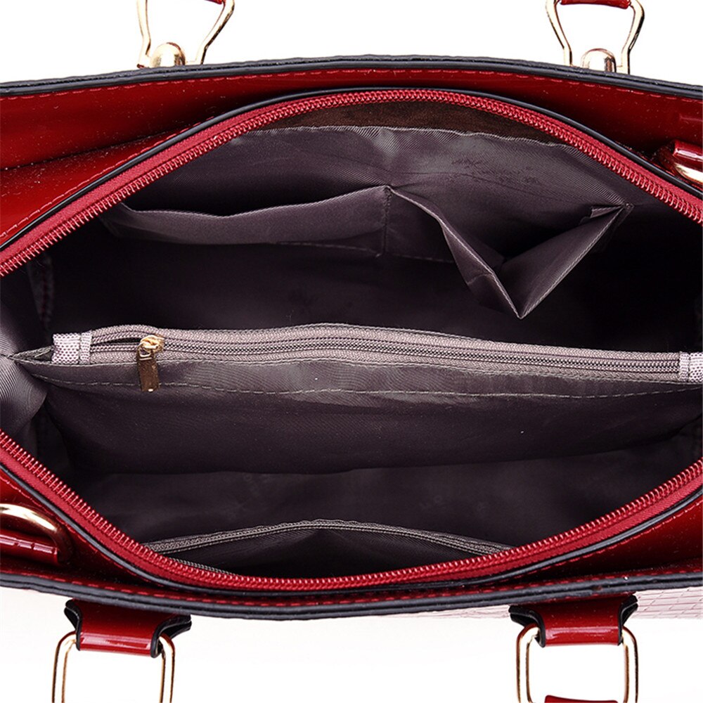 Women's Crocodile Pattern Handbag – Multifunction Faux Leather Shoulder & Crossbody Bag