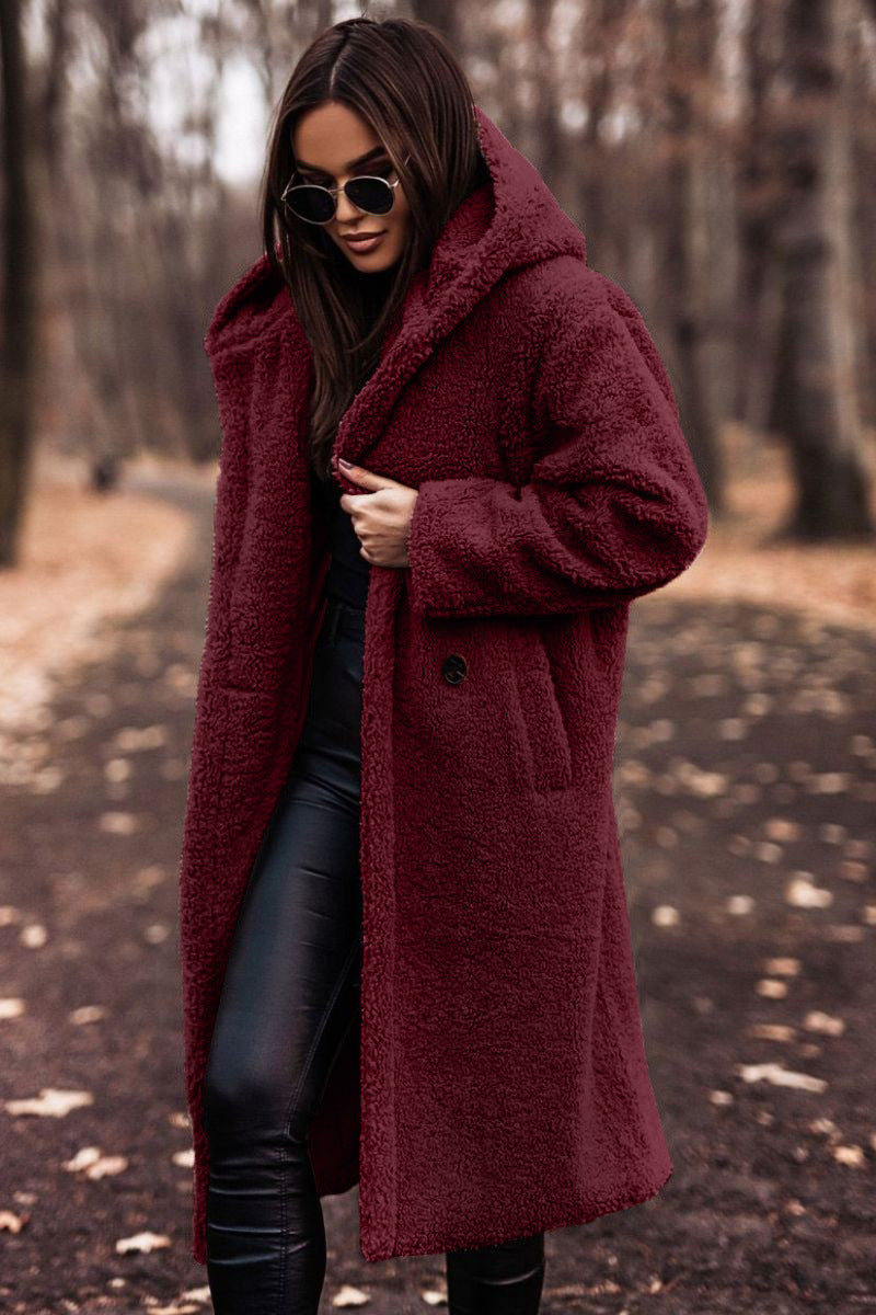 Manteau long femme à capuche – Coupe ample