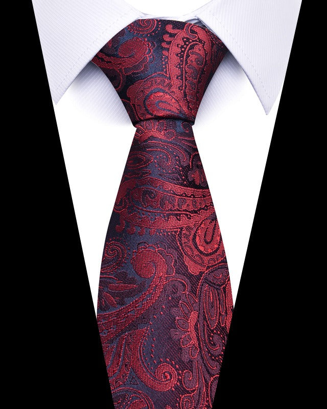 Cravate homme rayée en polyester – 8 cm