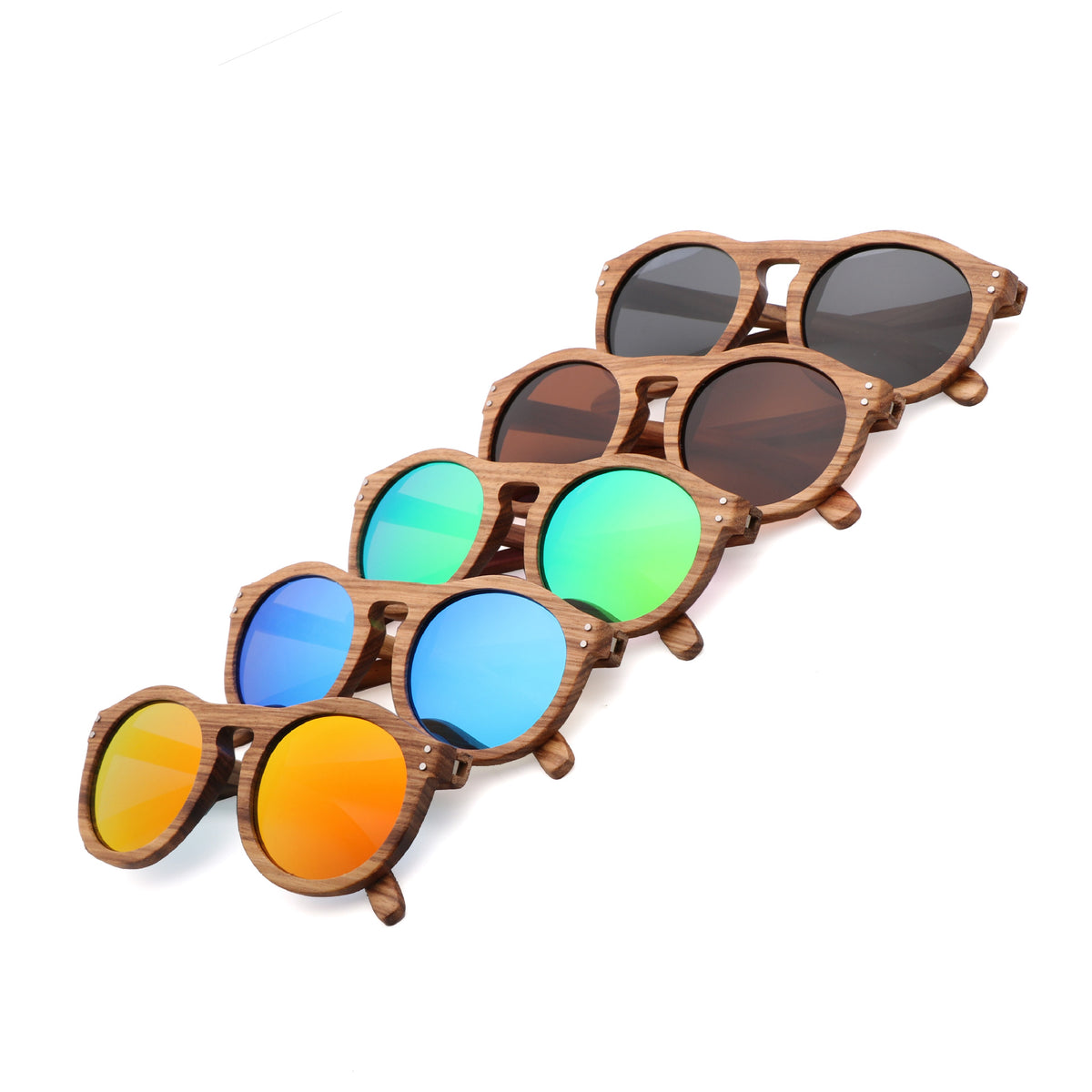 Lunettes de Soleil en Bois de Zèbre – Polarisées UV400 Homme & Femme