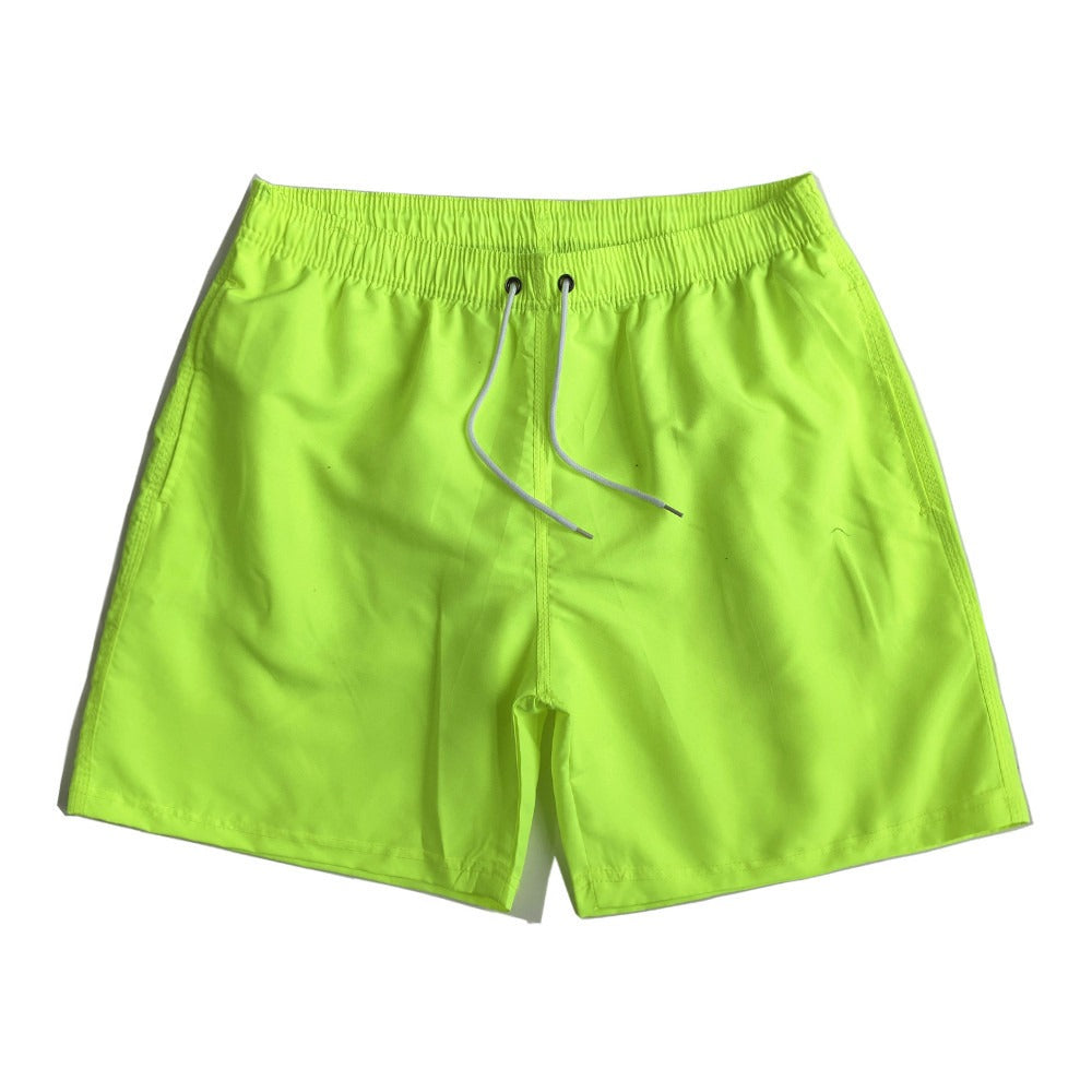 Short de plage homme uni à cordon de serrage