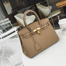 Women's Litchi Grain Handbag – PU Leather Crossbody Bag