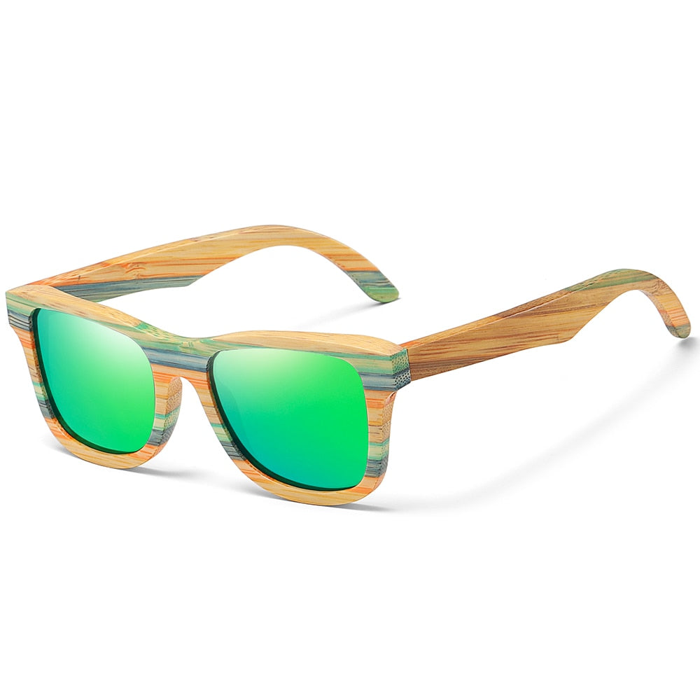 Lunettes de soleil en bois de bambou polarisées – Homme & Femme – Protection UV