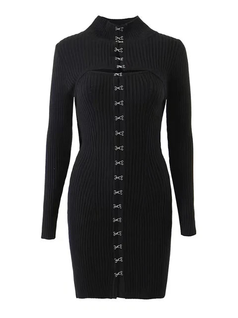 Ensemble femme deux pièces avec robe courte et haut en maille