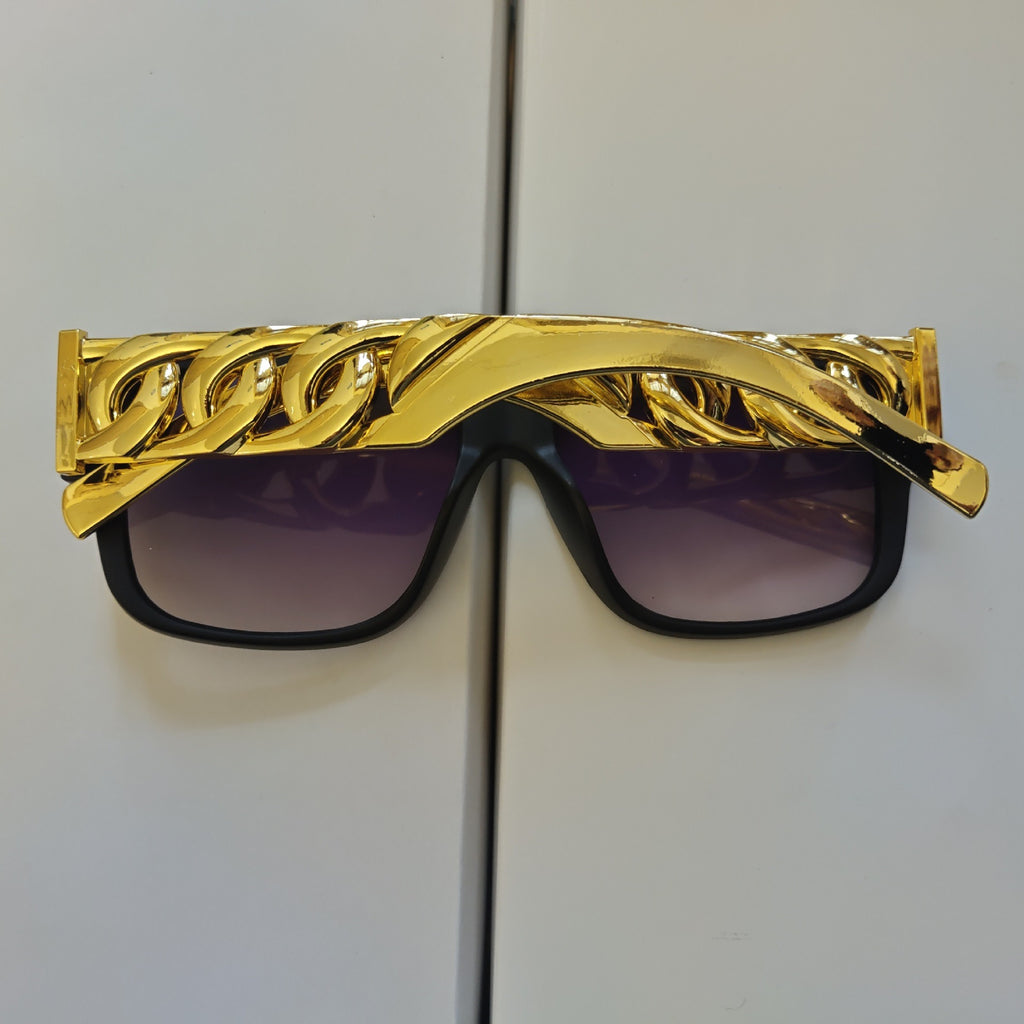 Lunettes de Soleil Style Hip Hop – Monture Noire, Verres Gris