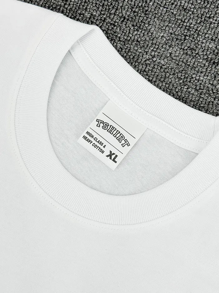 T-shirt homme oversize en coton à col rond