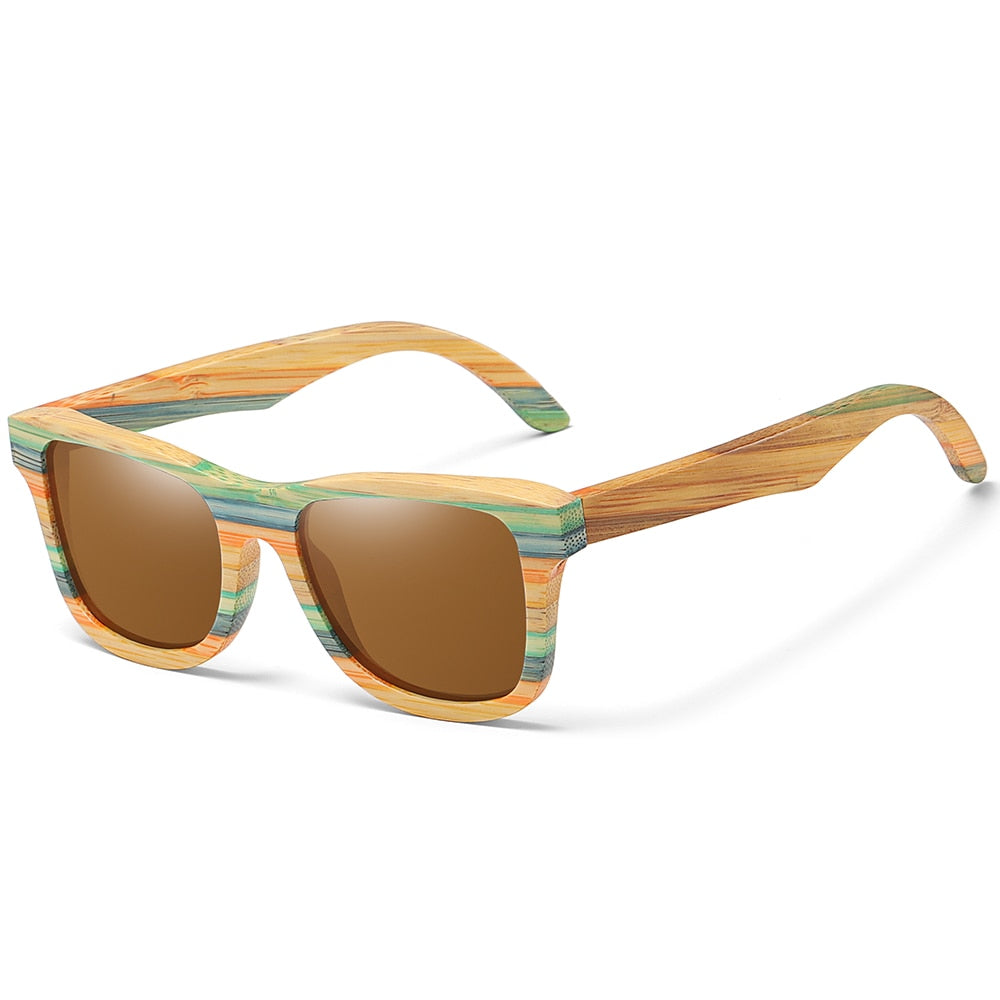 Lunettes de soleil en bois de bambou polarisées – Homme & Femme – Protection UV