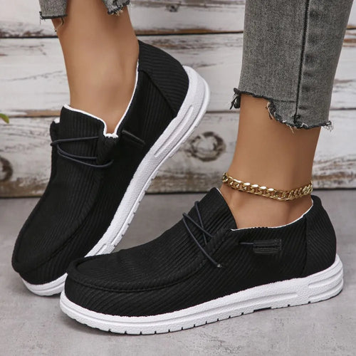 Canvas-Sneaker mit runder Kappe – flache Sohle, leicht, lässig, Unisex