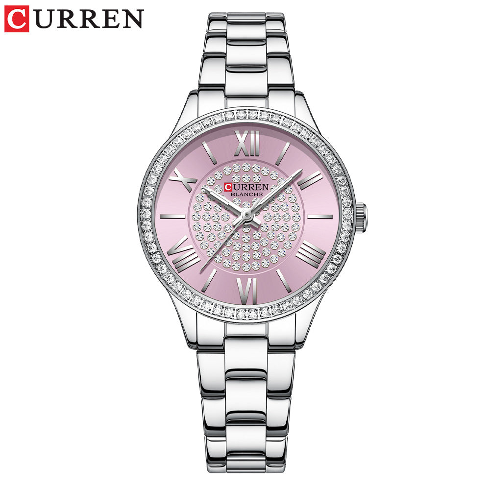 Montre Femme Bracelet Acier Inoxydable – Quartz Japonais, Étanche 30M