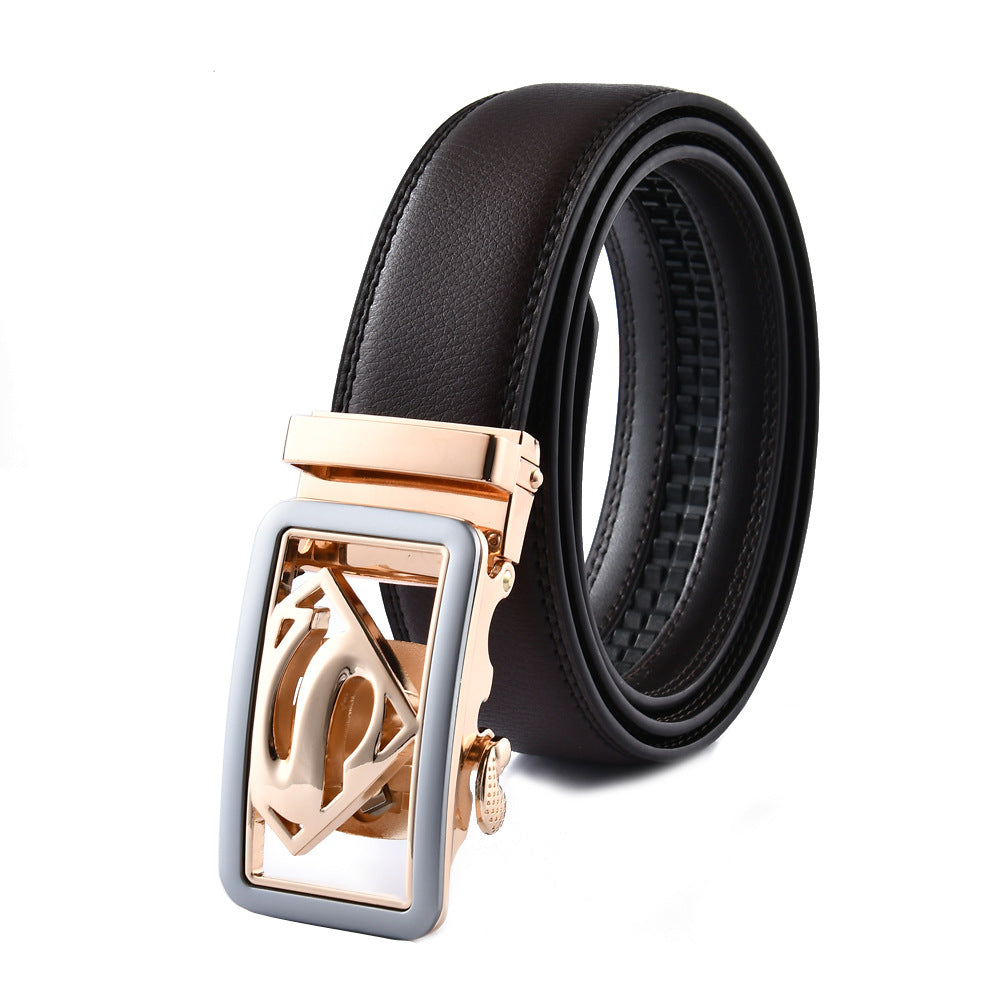 Ceinture homme en cuir à boucle automatique