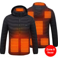 Veste Chauffante Connectée USB – Doudoune à Capuche Imperméable Homme