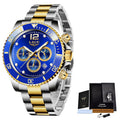 Montre Homme Sport Chronographe Quartz – Acier Étanche 30M
