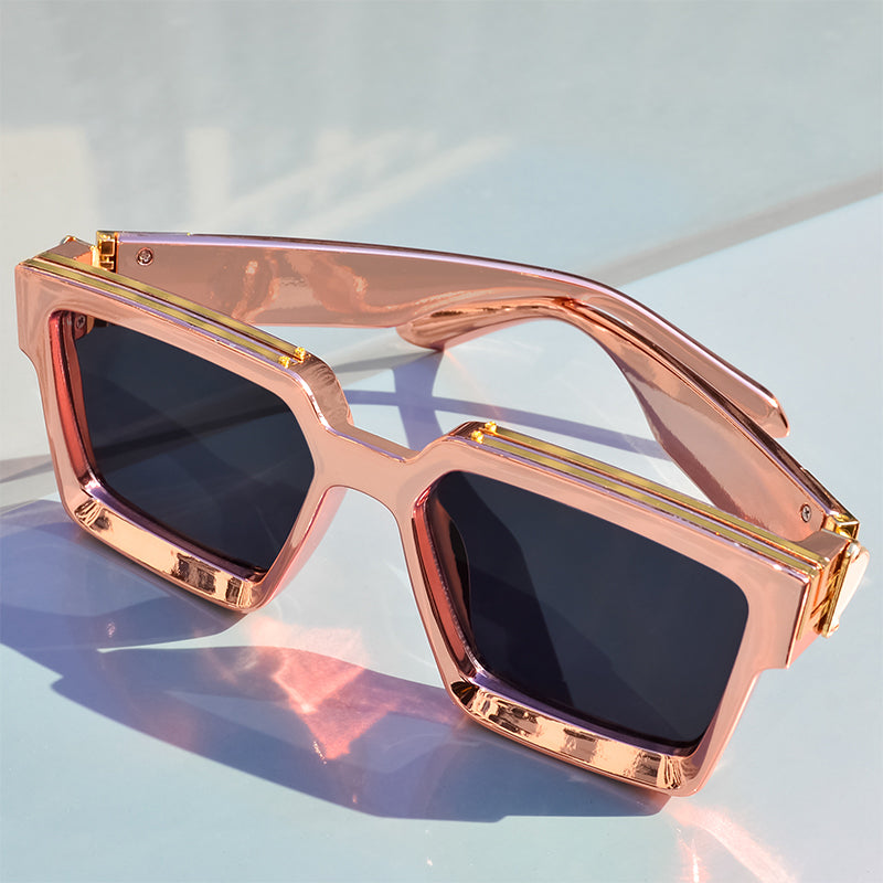 Lunettes de Soleil Steampunk CRIXALIS – Style Vintage Carré, 21 Couleurs, Mixte