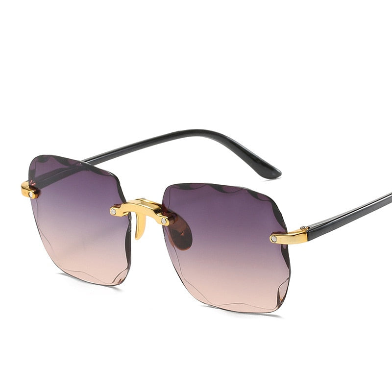 Quadratische randlose Sonnenbrille – Luxus-Stil, UV400-Schutz, Unisex
