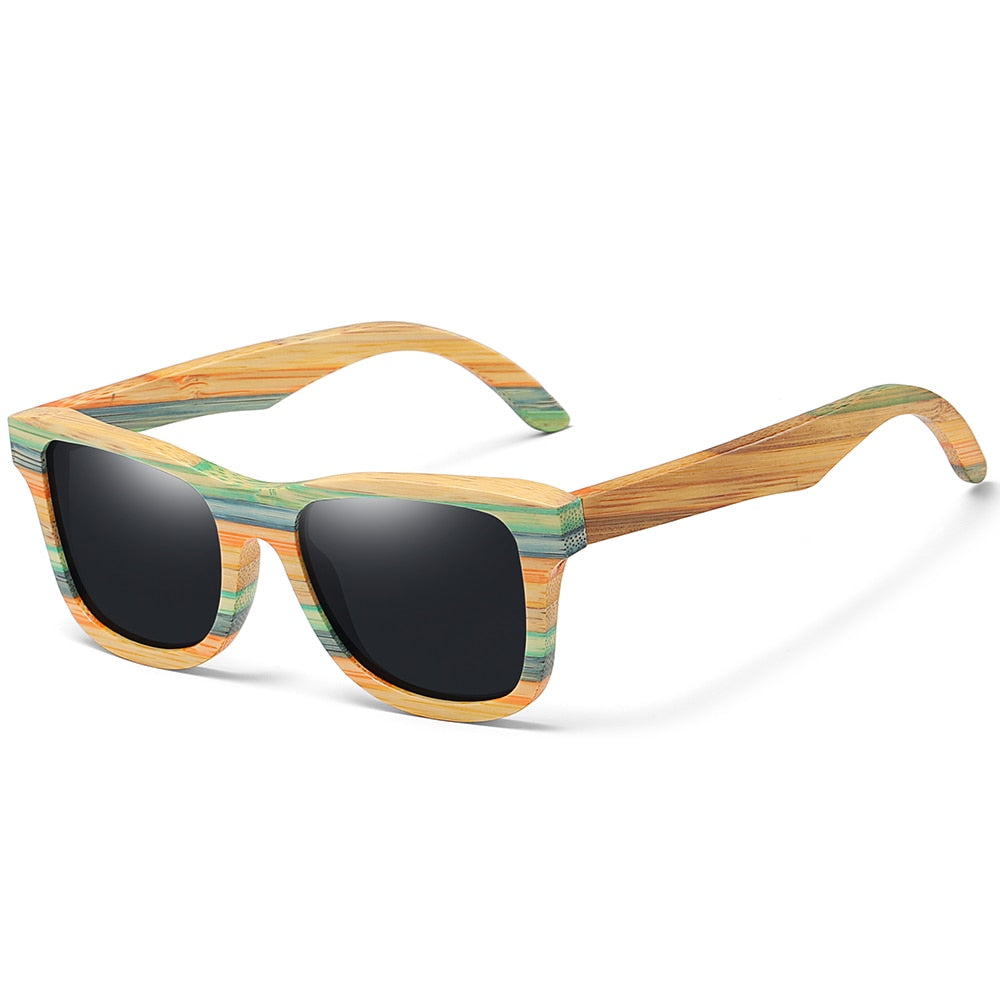 Lunettes de soleil en bois de bambou polarisées – Homme & Femme – Protection UV