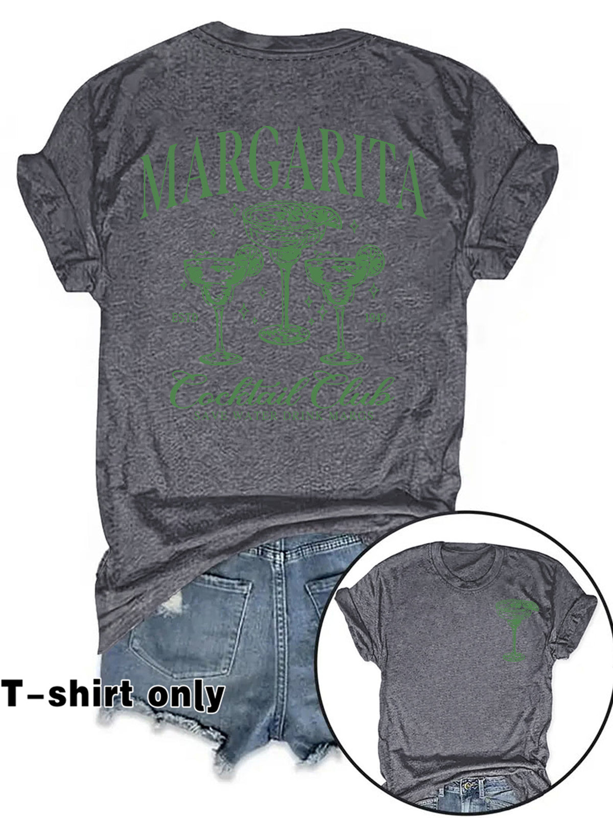 T-shirt femme Margarita Cocktail Club à manches courtes
